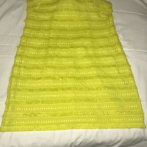 J crew yellow tassel fringe embroidered dress - Picture 5 of 8